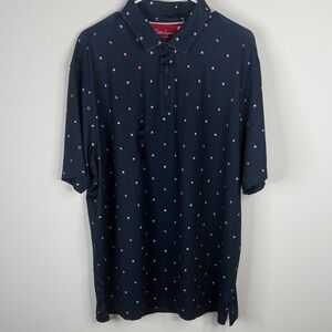 Walter Hagen Navy Polo with Multicolor Dots
